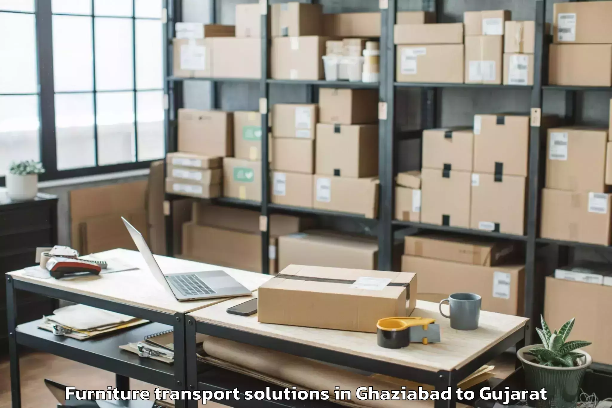 Easy Ghaziabad to Kadodara Furniture Transport Solutions Booking